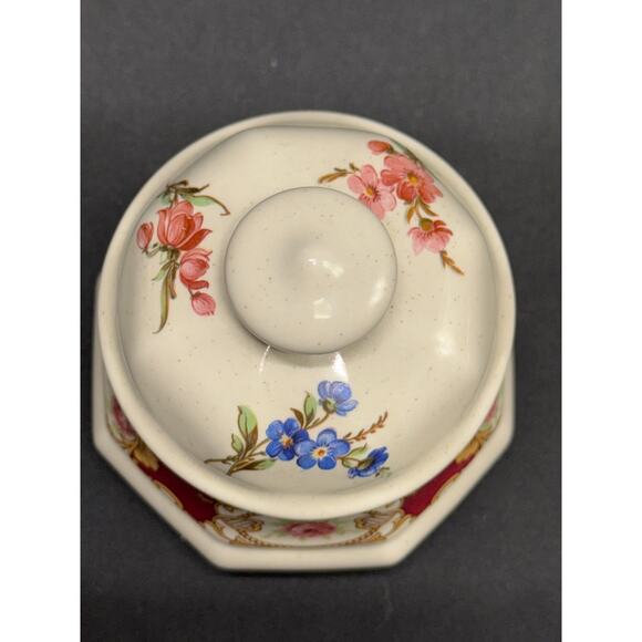Vintage Covered Jar Trinket Box Sugar Bowl – 4" Tall - Picture 14 of 14
